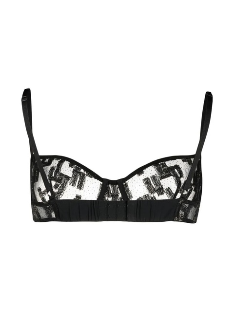 ERES metallic-threading semi-sheer bra - Black - zdjęcie produktu nr 2