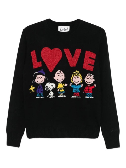 MC2 Saint Barth x Peanuts New Queen intarsia-knit jumper - Black - zdjęcie produktu nr 1