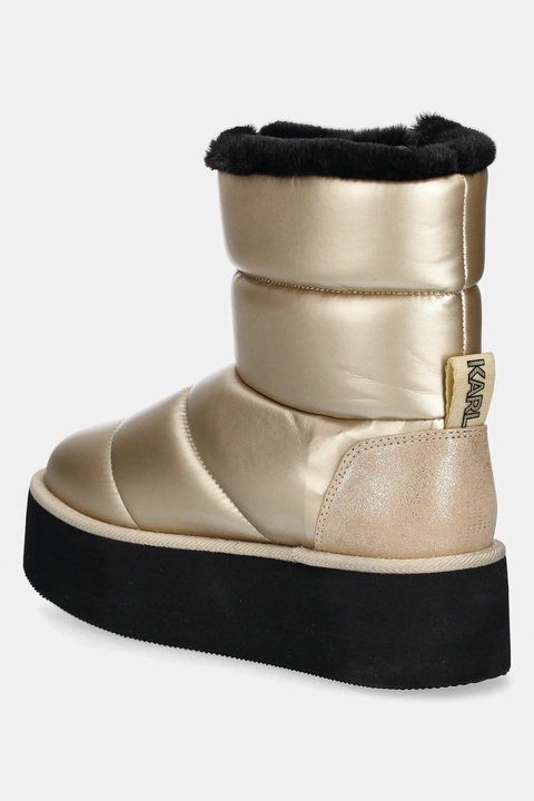 Karl Lagerfeld śniegowce THERMO kolor złoty KL48554 - zdjęcie produktu nr 2
