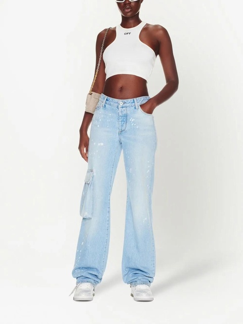 Off-White Toybox Painted wide-leg jeans - Blue - zdjęcie produktu nr 2