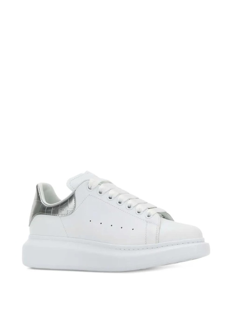 Alexander McQueen Oversized crocodile-effect leather sneakers - White - zdjęcie produktu nr 2