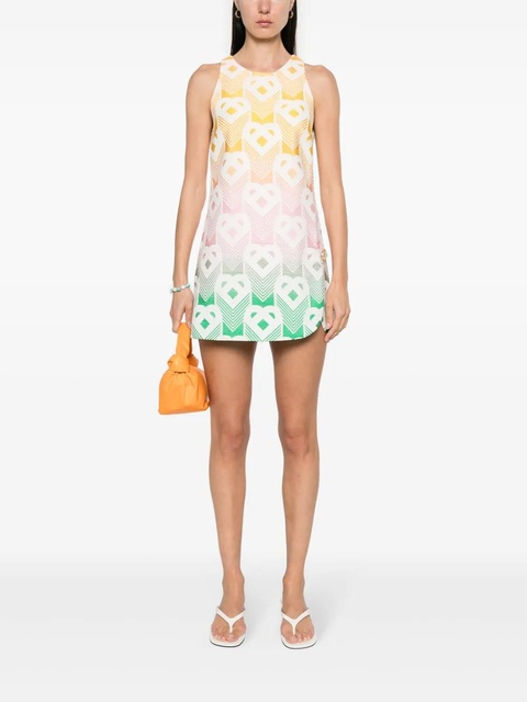 Casablanca monogram-jacquard gradient mini dress - White - zdjęcie produktu nr 1