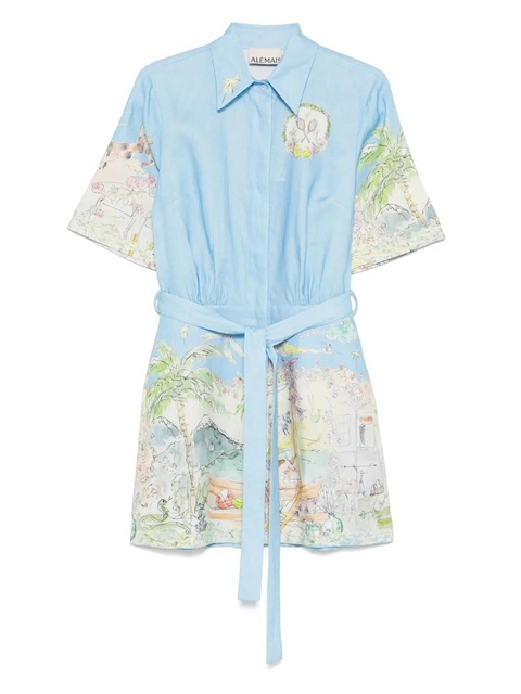 ALEMAIS graphic-print mini dress - Blue - zdjęcie produktu nr 1