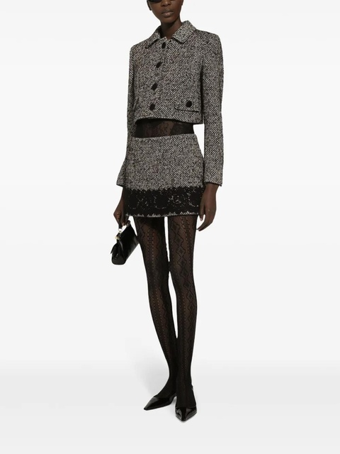 Dolce & Gabbana tweed cropped jacket - Brown - zdjęcie produktu nr 1