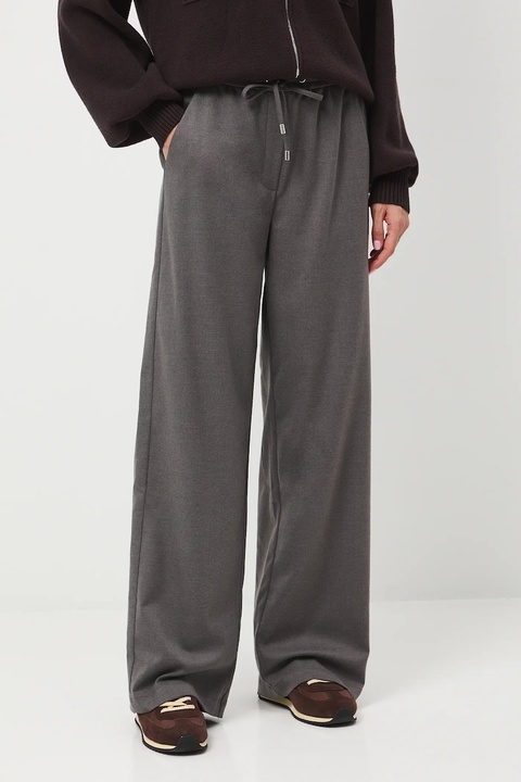 Medicine spodnie damskie kolor szary szerokie medium waist - zdjęcie produktu nr 1
