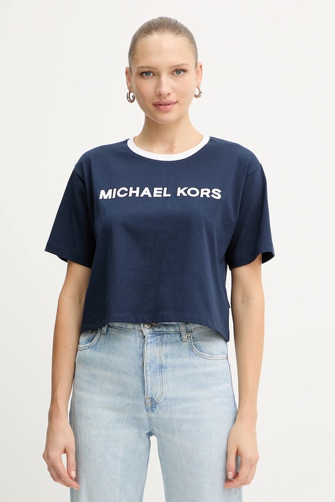 MICHAEL Michael Kors t-shirt bawełniany damski kolor granatowy MF551WN2ZU - zdjęcie produktu nr 1