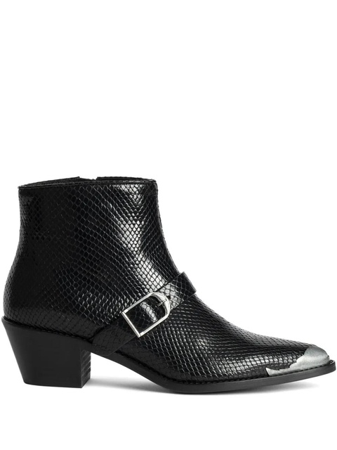 Zadig&Voltaire Tylow Wild Mirror buckled cowboy boots - Black - zdjęcie produktu nr 1