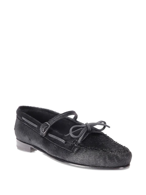 Hereu Lorea calf-hair flat pumps - Black - zdjęcie produktu nr 2