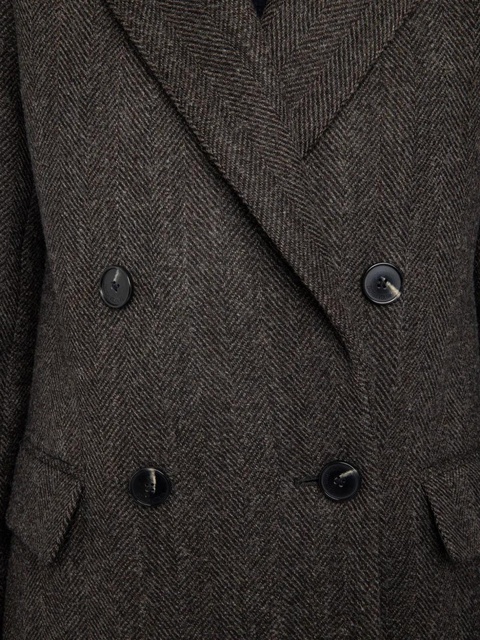 Zadig&Voltaire herringbone double-breasted coat - Brown - zdjęcie produktu nr 2