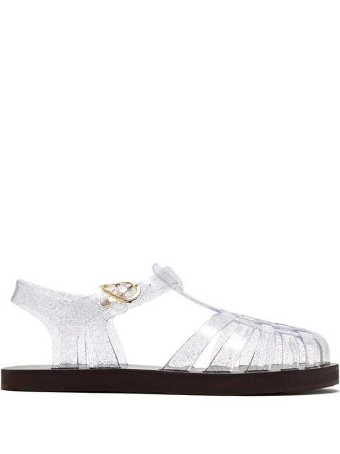 Ancient Greek Sandals glitter-embellished jelly sandals - White - zdjęcie produktu nr 1