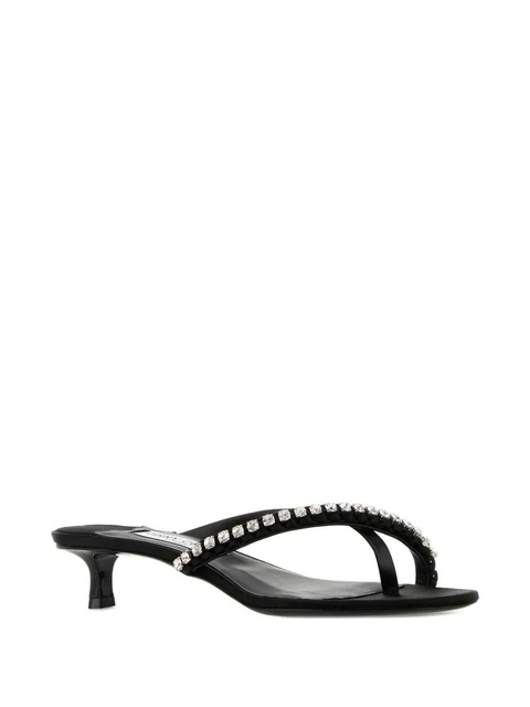 Jimmy Choo rhinestone-embellished heeled sandals - Black - zdjęcie produktu nr 2