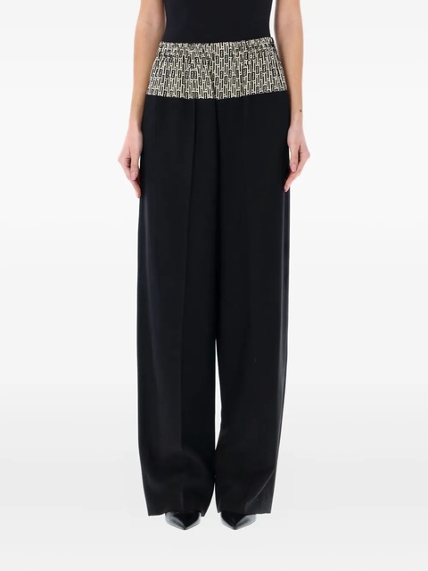 FENDI elasticated-waistband logo-print trousers - Black - zdjęcie produktu nr 1