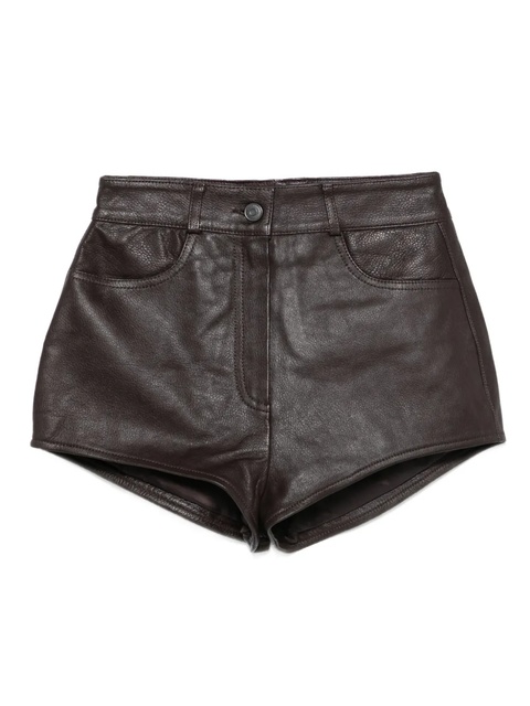 The Frankie Shop Loen leather pocket shorts - Brown - zdjęcie produktu nr 1