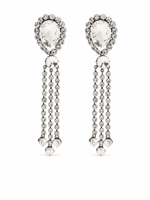 Alessandra Rich crystal drop earrings - Silver - zdjęcie produktu nr 1