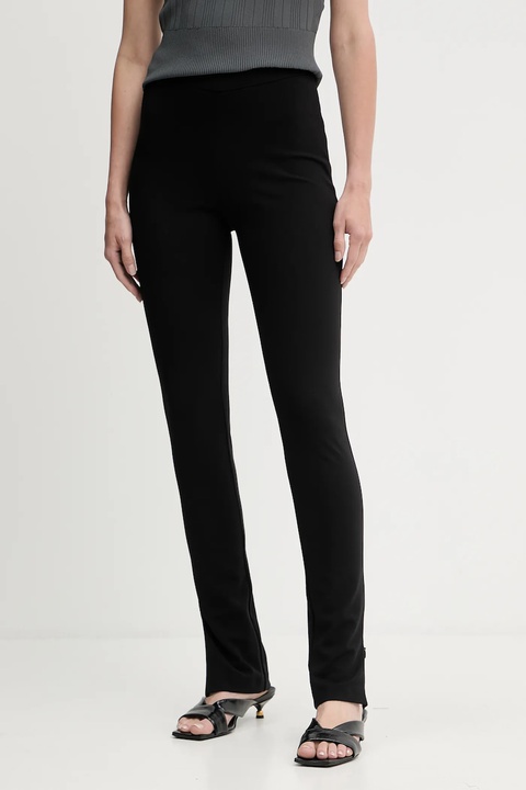 Pinko spodnie damskie kolor czarny dopasowane high waist 105457 A15M - zdjęcie produktu nr 1
