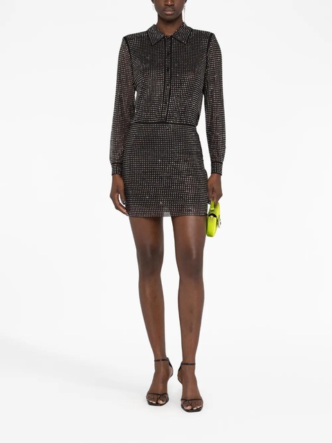Self-Portrait rhinestone-embellished minidress - Black - zdjęcie produktu nr 2