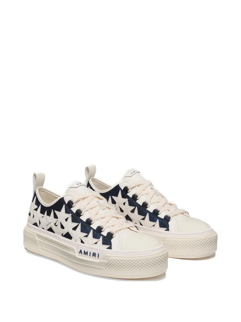 AMIRI Stars Court denim low-top sneakers - Neutrals - zdjęcie produktu nr 1