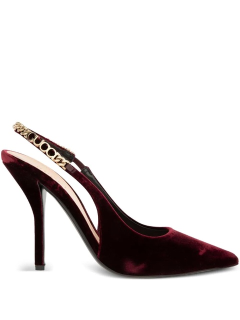 Gucci 105mm Signoria chain strap pumps - Red - zdjęcie produktu nr 1