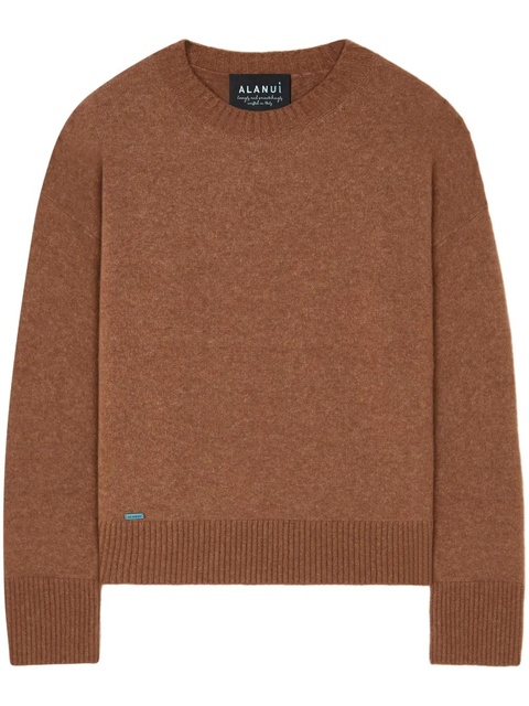 Alanui ribbed-edge cashmere-blend jumper - Brown - zdjęcie produktu nr 1