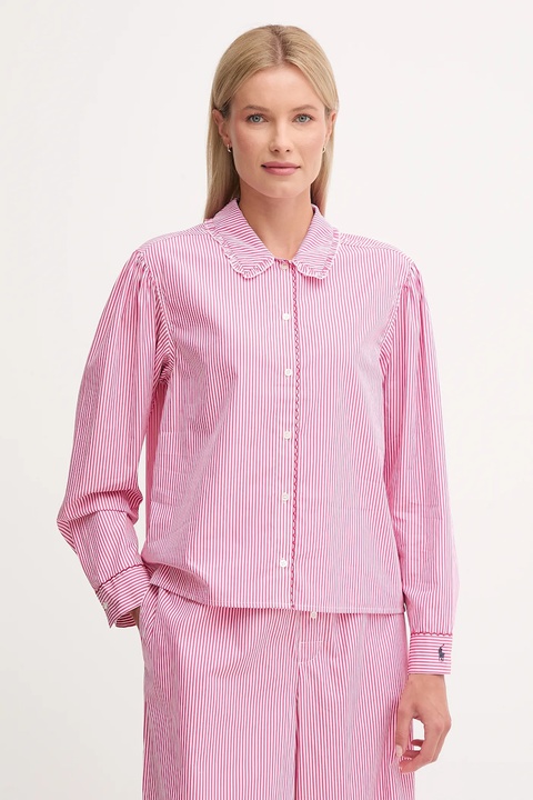 Polo Ralph Lauren piżama bawełniana damska kolor różowy bawełniana 4P0374 - zdjęcie produktu nr 2