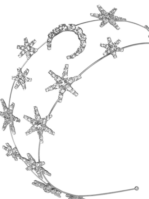 Jennifer Behr Celestina star moon tiara - Silver - zdjęcie produktu nr 2