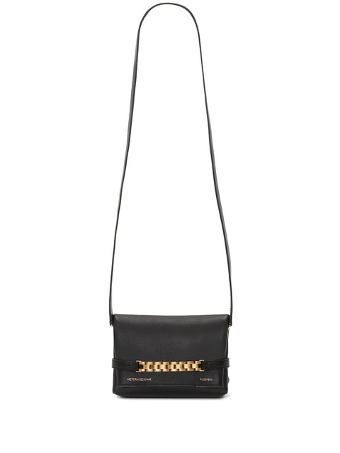 Victoria Beckham logo-print leather clutch bag - Black - zdjęcie produktu nr 1