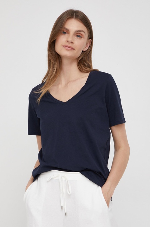 Marc O'Polo t-shirt bawełniany kolor granatowy - zdjęcie produktu nr 1