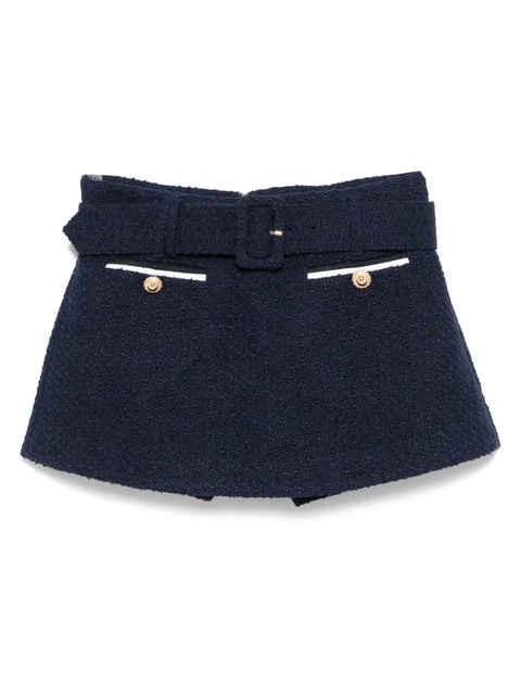 Self-Portrait tweed skorts - Blue - zdjęcie produktu nr 1