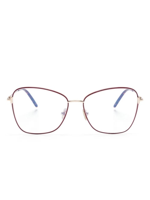 TOM FORD Eyewear metal oversize-frame glasses - Purple - zdjęcie produktu nr 1
