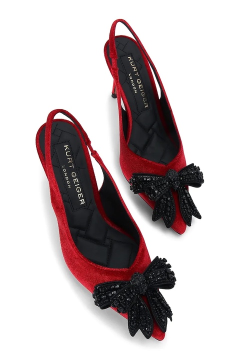 Kurt Geiger London szpilki Belgravia Bow High Sling kolor czerwony 4984950789 - zdjęcie produktu nr 2