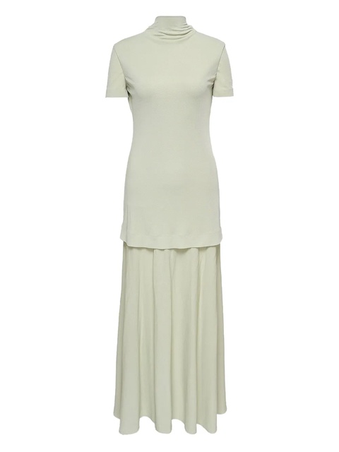 Jil Sander high-neck flared dress - Green - zdjęcie produktu nr 1