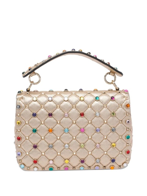 Valentino Garavani quilted laminated leather Rockstud tote bag - Gold - zdjęcie produktu nr 2