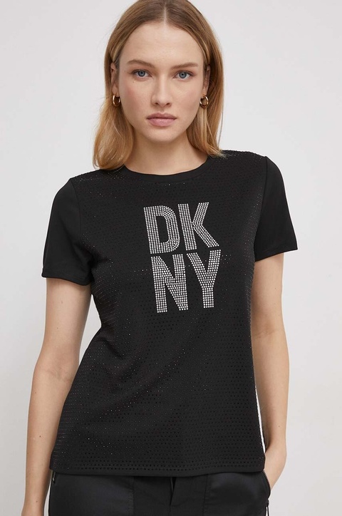 Dkny t-shirt damski kolor czarny P3JHXDNA - zdjęcie produktu nr 1