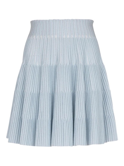 Balmain ribbed-knit skirt - Blue - zdjęcie produktu nr 1