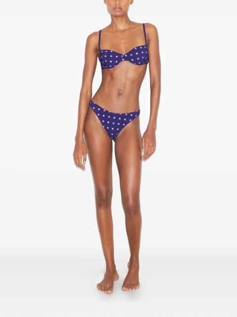 Tory Burch geometric-pattern bikini top - Blue - zdjęcie produktu nr 2