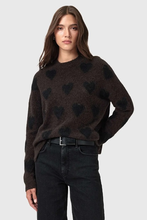 AllSaints sweter z dodatkiem wełny AMORA damski kolor czarny ciepły W043KC - zdjęcie produktu nr 1
