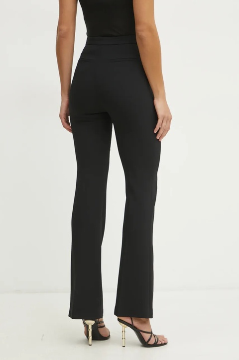Pinko spodnie damskie kolor czarny dzwony high waist 104690 A213 - zdjęcie produktu nr 2