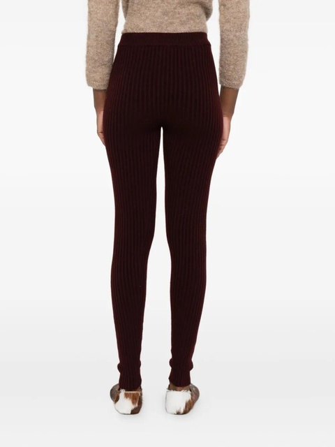 Max Mara ribbed leggings - Red - zdjęcie produktu nr 1
