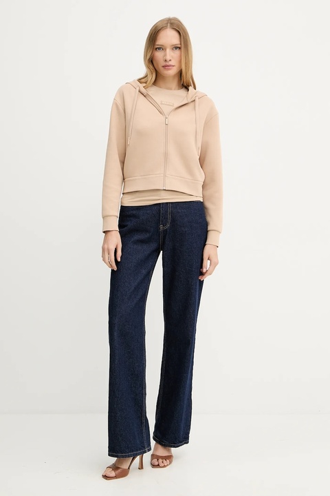 Armani Exchange bluza damska kolor zielony z kapturem gładka XW000822 AF10818 - zdjęcie produktu nr 2