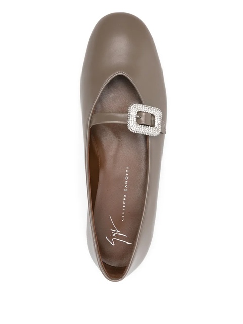 Giuseppe Zanotti Georgia Buckle ballet flats - Brown - zdjęcie produktu nr 2