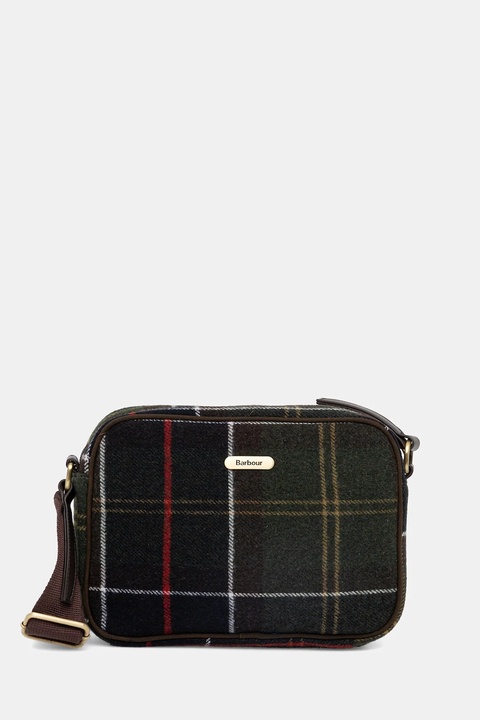 Barbour torebka z domieszką wełny kolor zielony LBA0478 - zdjęcie produktu nr 1