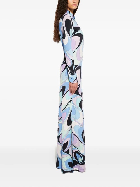 PUCCI onde-print shirt dress - Blue - zdjęcie produktu nr 2