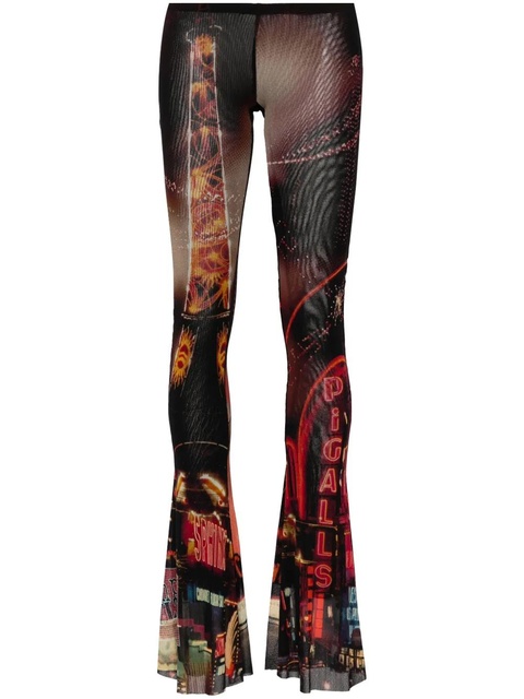 Jean Paul Gaultier Red Pigalle mid-rise flared trousers - Black - zdjęcie produktu nr 1