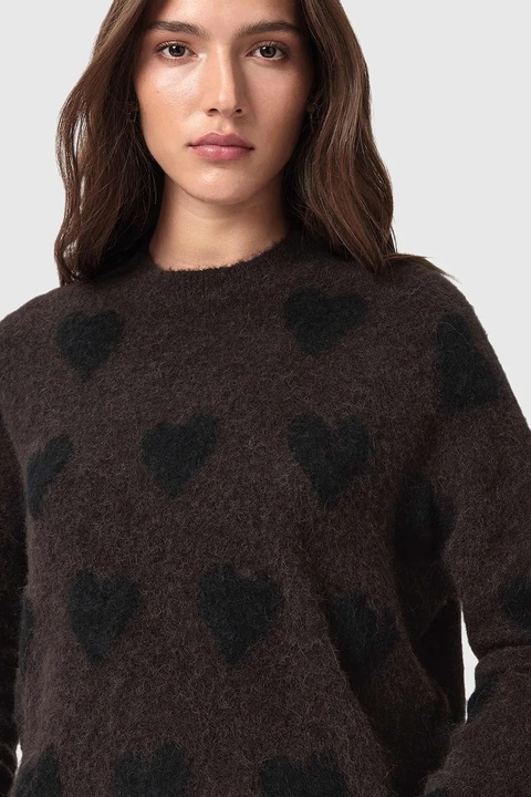 AllSaints sweter z dodatkiem wełny AMORA damski kolor czarny ciepły W043KC - zdjęcie produktu nr 2