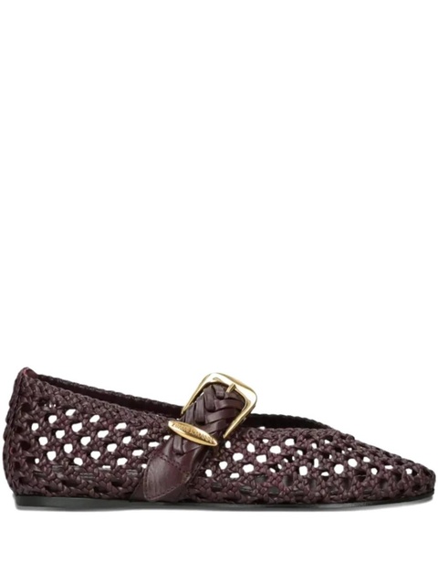 ZIMMERMANN Helix woven buckle ballet flats - Red - zdjęcie produktu nr 2