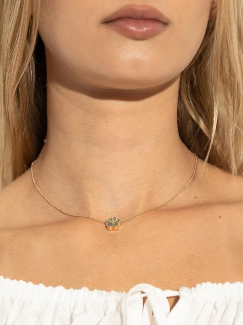 Tory Burch floral-embellished necklace - Gold - zdjęcie produktu nr 1