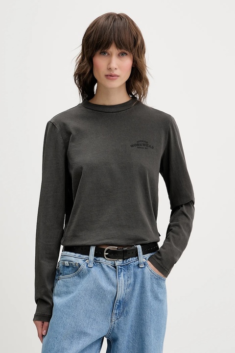 Dickies longsleeve bawełniany kolor szary DK0A87Q6 - zdjęcie produktu nr 1