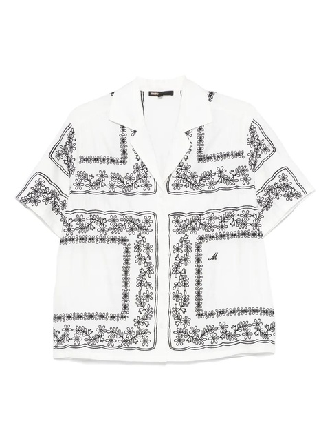 Maje embroidered shirt - White - zdjęcie produktu nr 1