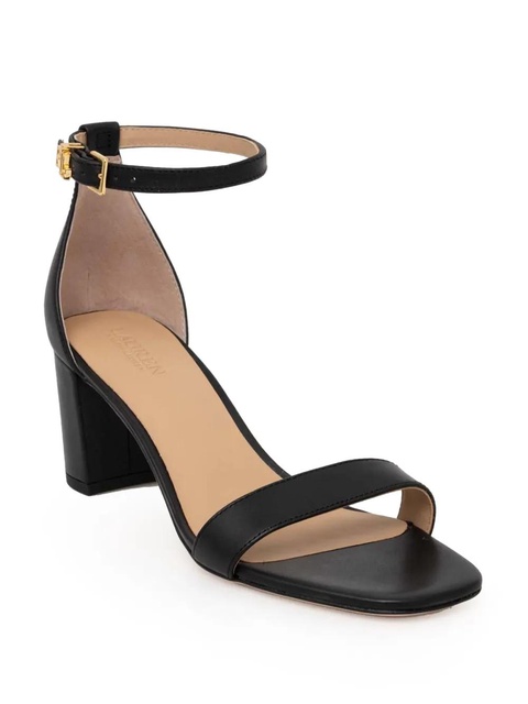 Lauren Ralph Lauren logo-plaque leather sandals - Black - zdjęcie produktu nr 1