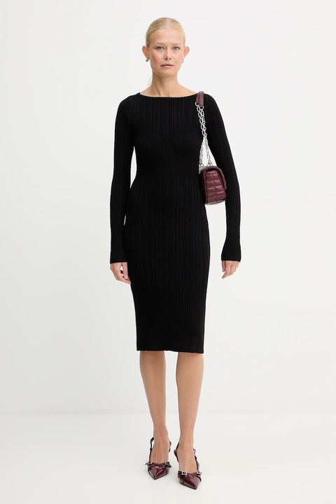 Twinset sukienka kolor czarny mini dopasowana 252TT3220 - zdjęcie produktu nr 1